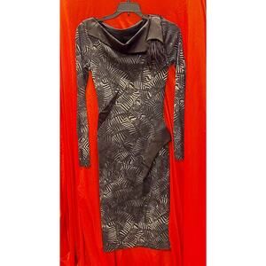 di MARE Vestito Dress, New with Tags, Ostrich Feather Embellished , Size 36 US 6